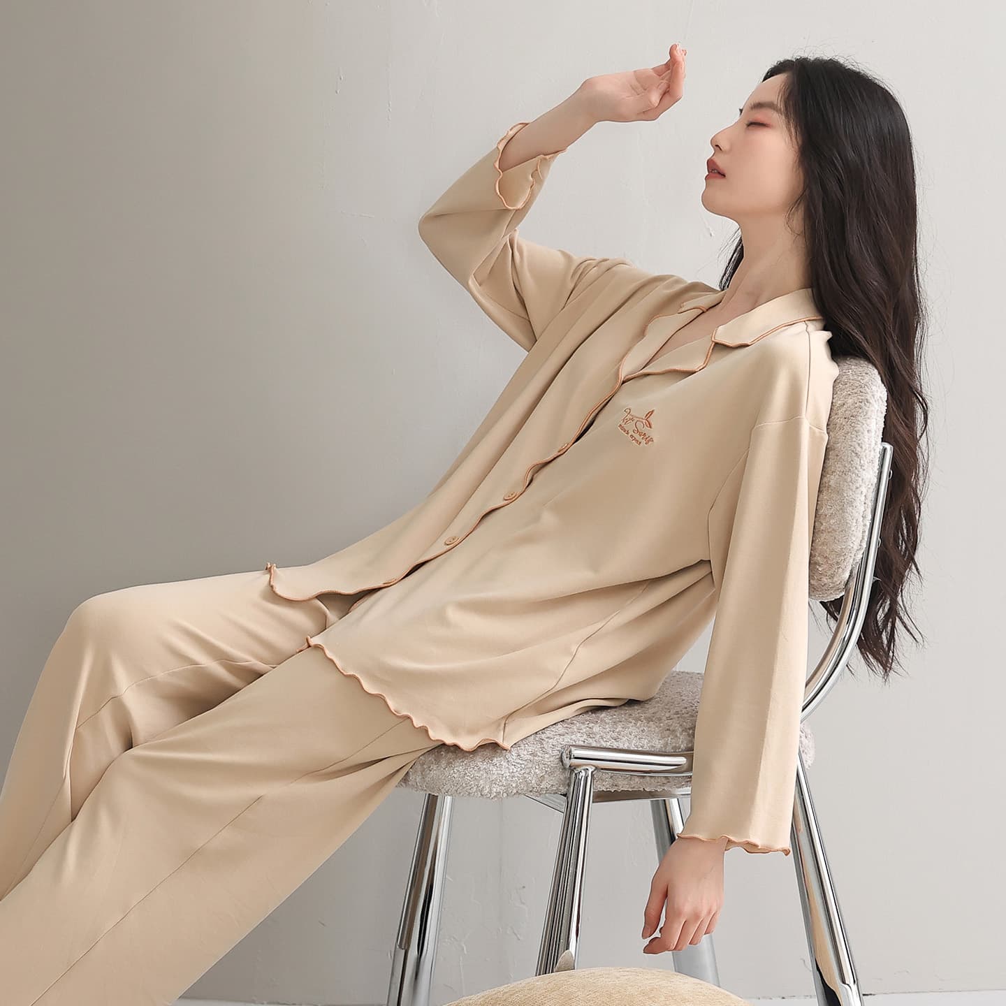 Пижама MIIOW Khaki Женские Пижамные Комплекты - изображение 4