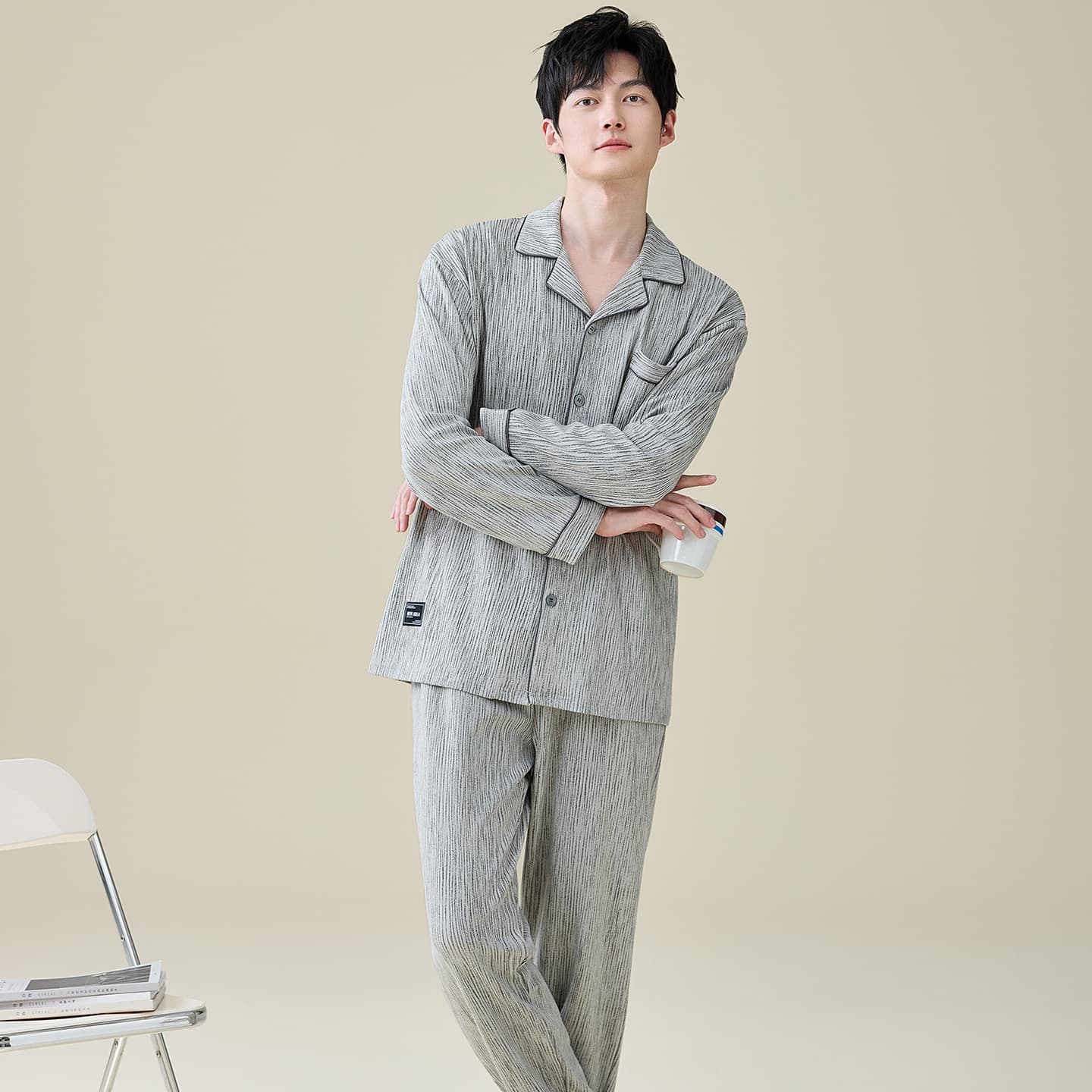 Пижама MIIOW Gray Set Мужской Пижамный Комплект - изображение 7