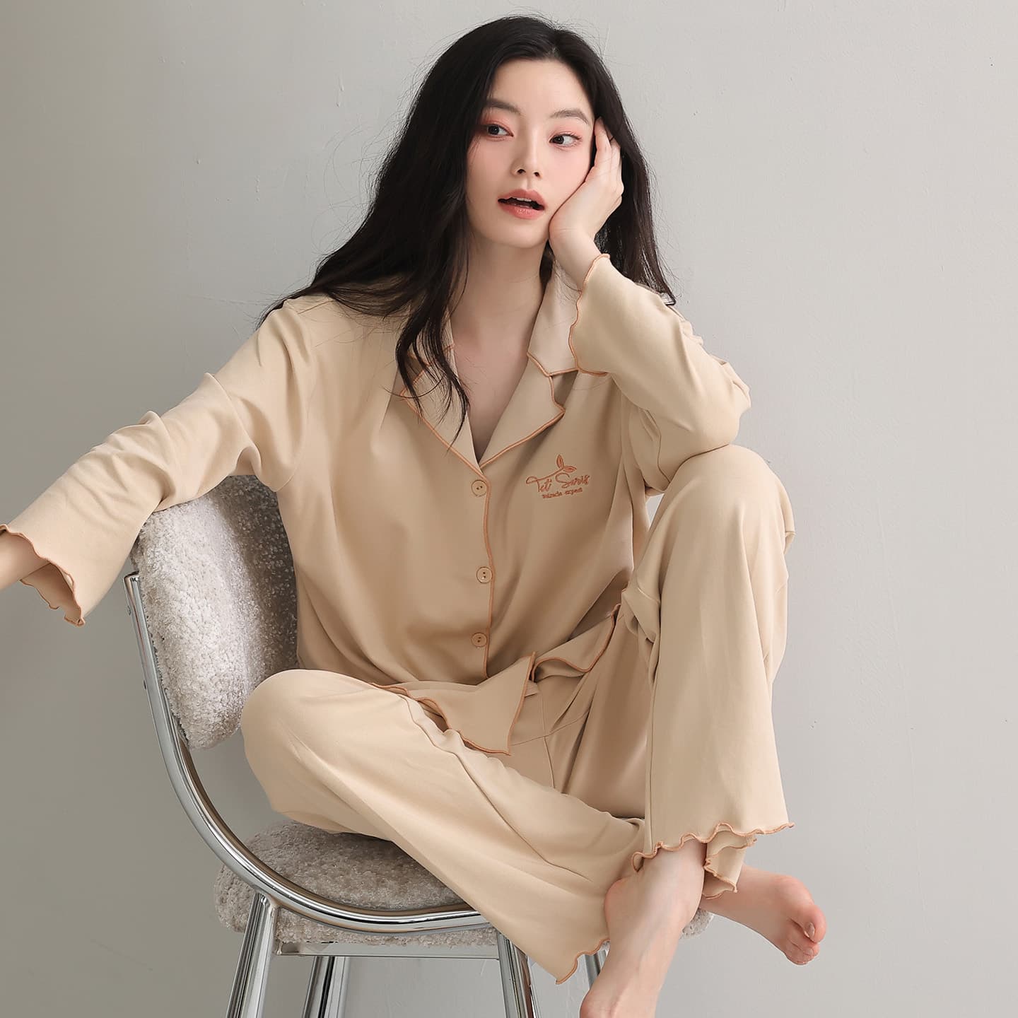 Пижама MIIOW Khaki Женские Пижамные Комплекты - изображение 2