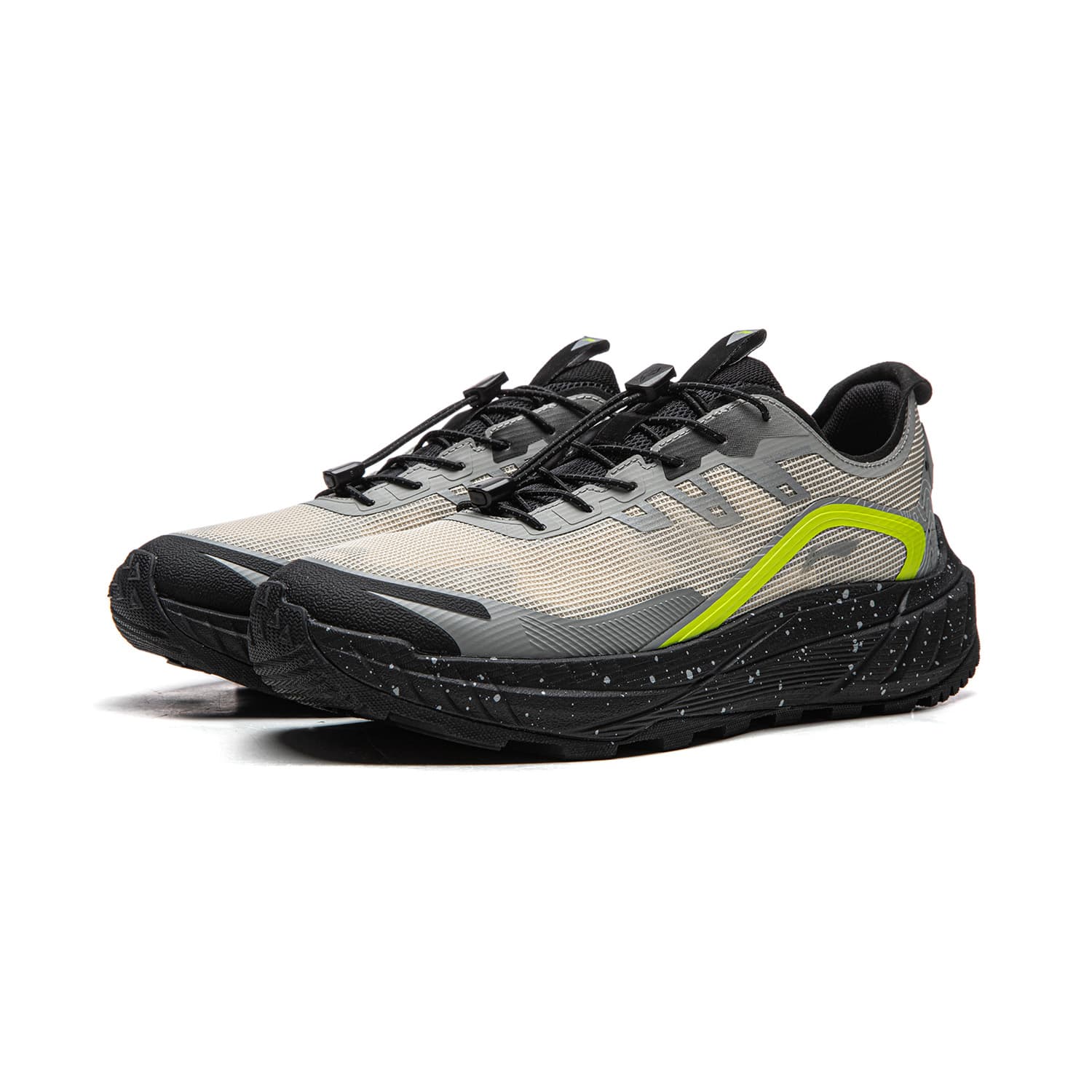 Кроссовки для бега Li NING Zhuye V2 Амортизация Oтскок Low Top Trail Беговые кроссовки Мужской Серый - изображение 7