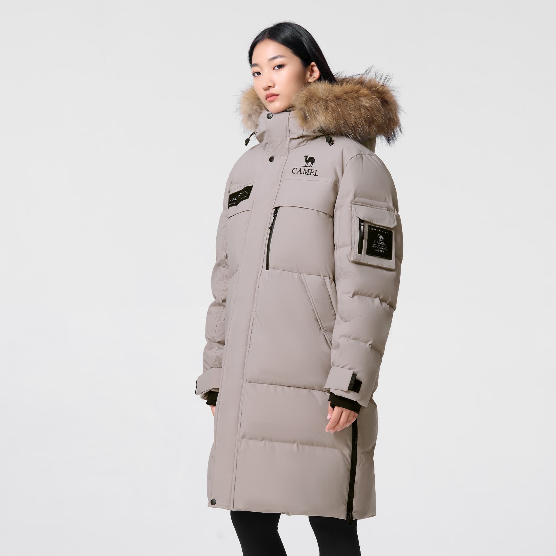 Зимняя куртка Верблюжий цвет Extreme Cold Down Jacket Унисекс - изображение 3