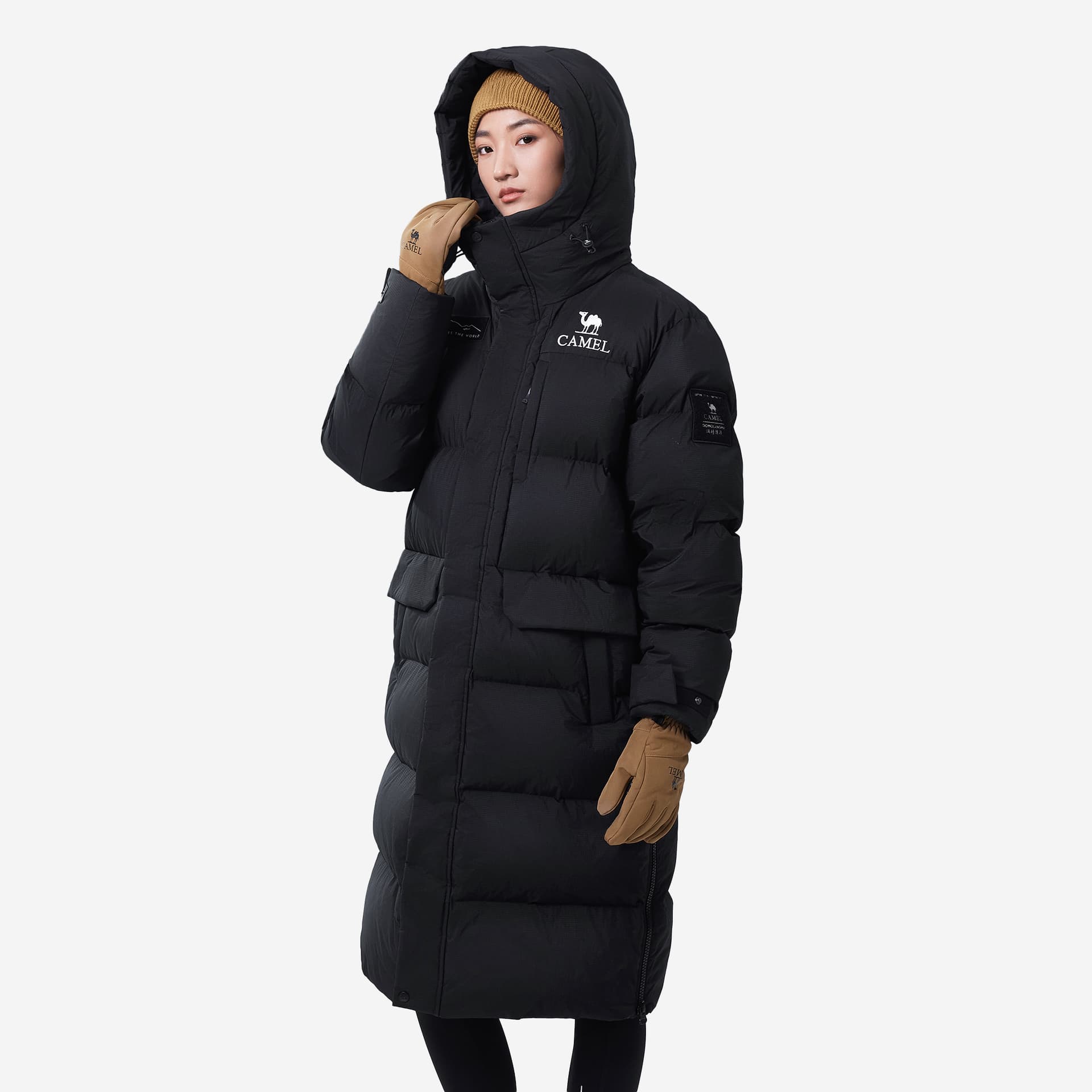 Зимняя куртка Верблюжий цвет Extreme Cold Down Jacket Унисекс - изображение 3