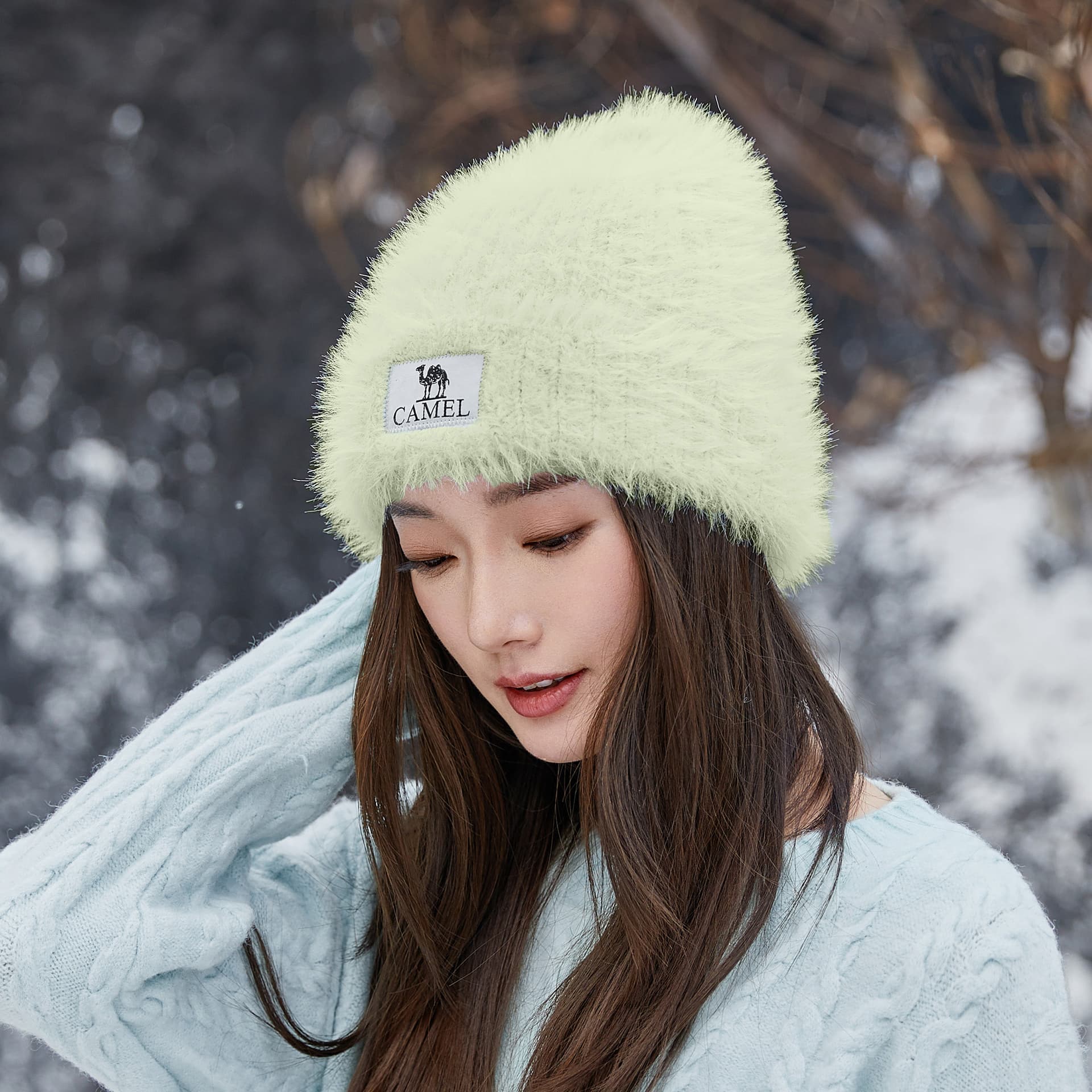 Шапка CAMEL Plush Knit Winter Hat - изображение 3
