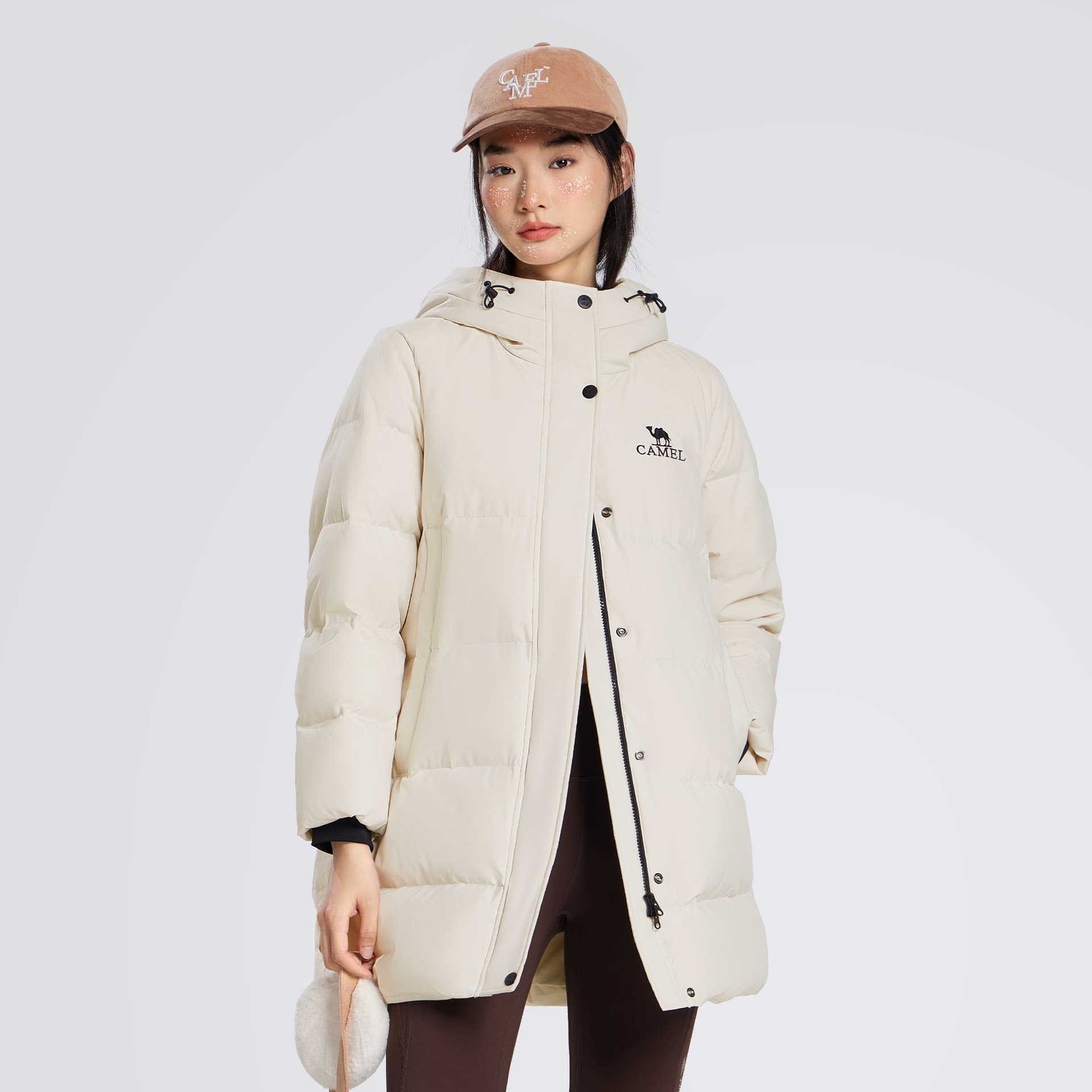 Пуховик Верблюжий цвет Warm Fleece Collection Пуховик Женские - изображение 7