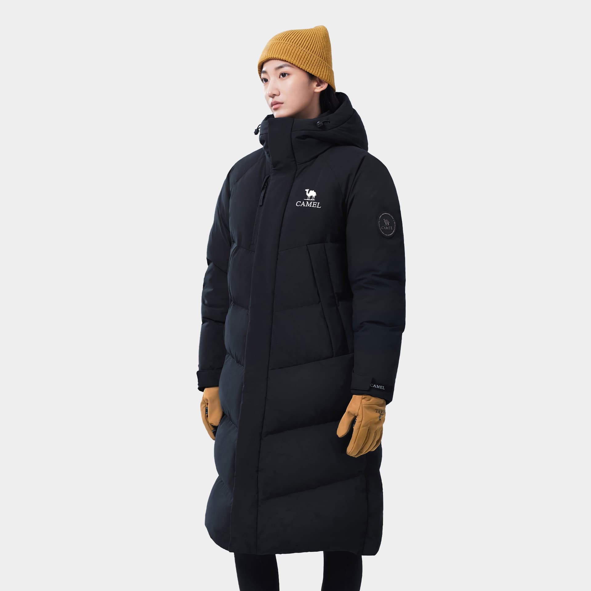 Зимняя куртка Верблюжий цвет Extreme Cold Down Jacket Унисекс - изображение 4
