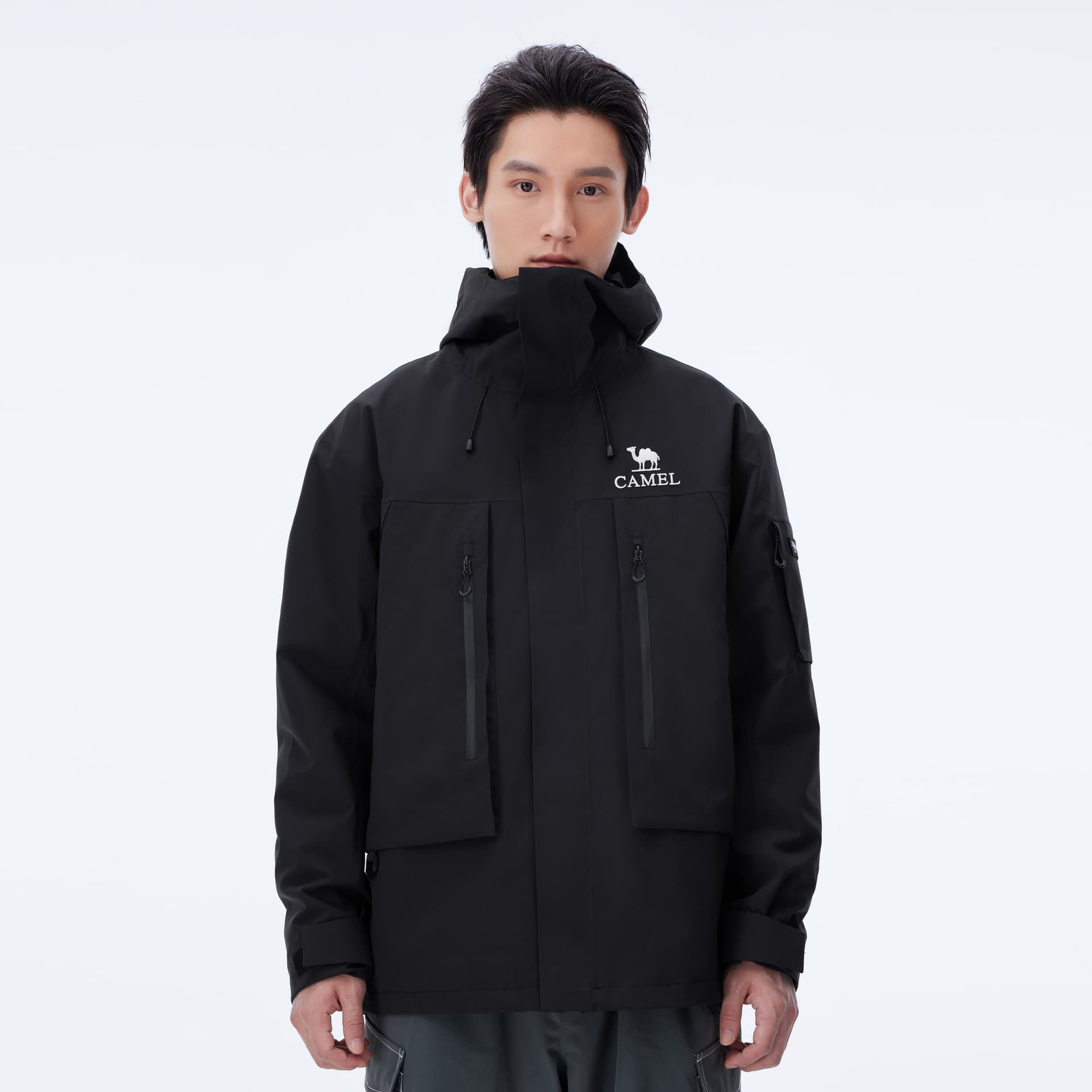 Демисезонная куртка CAMEL All-Weather Series Mountain Outdoor Functional Wind NR99 Stormproof Windproof Jacket with Two Side Zipper Pockets Fleece 3-in-1 Unisex - изображение 4