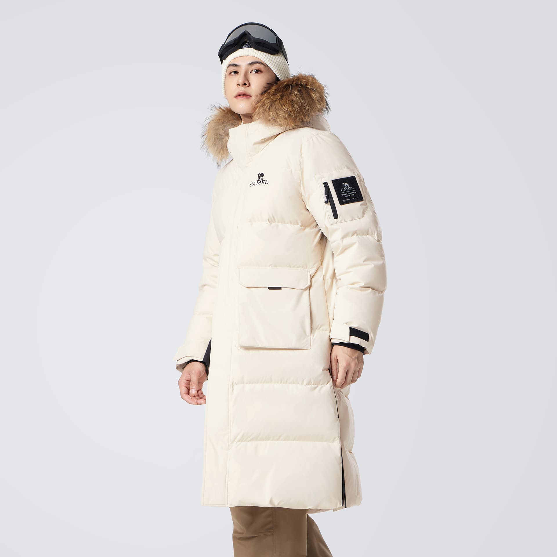 Зимняя куртка Верблюжий цвет Extreme Cold Down Jacket Унисекс - изображение 6