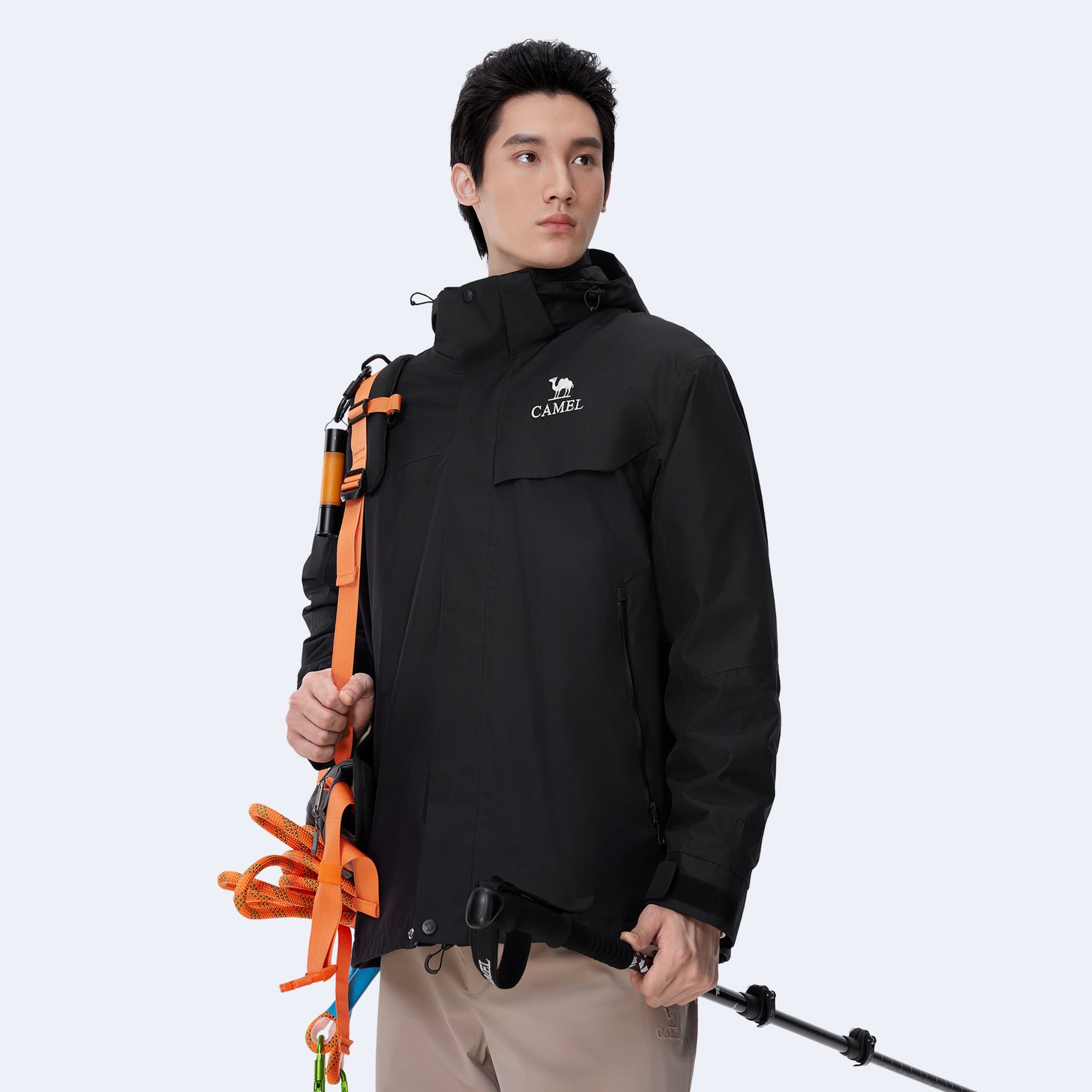 Демисезонная куртка CAMEL Outdoor All-Weather NR99 Водонепроницаемый Устойчивый к пятнам Многоцветный Термошерсть Съемный 3 в 1 Ветровка Мужской - изображение 6