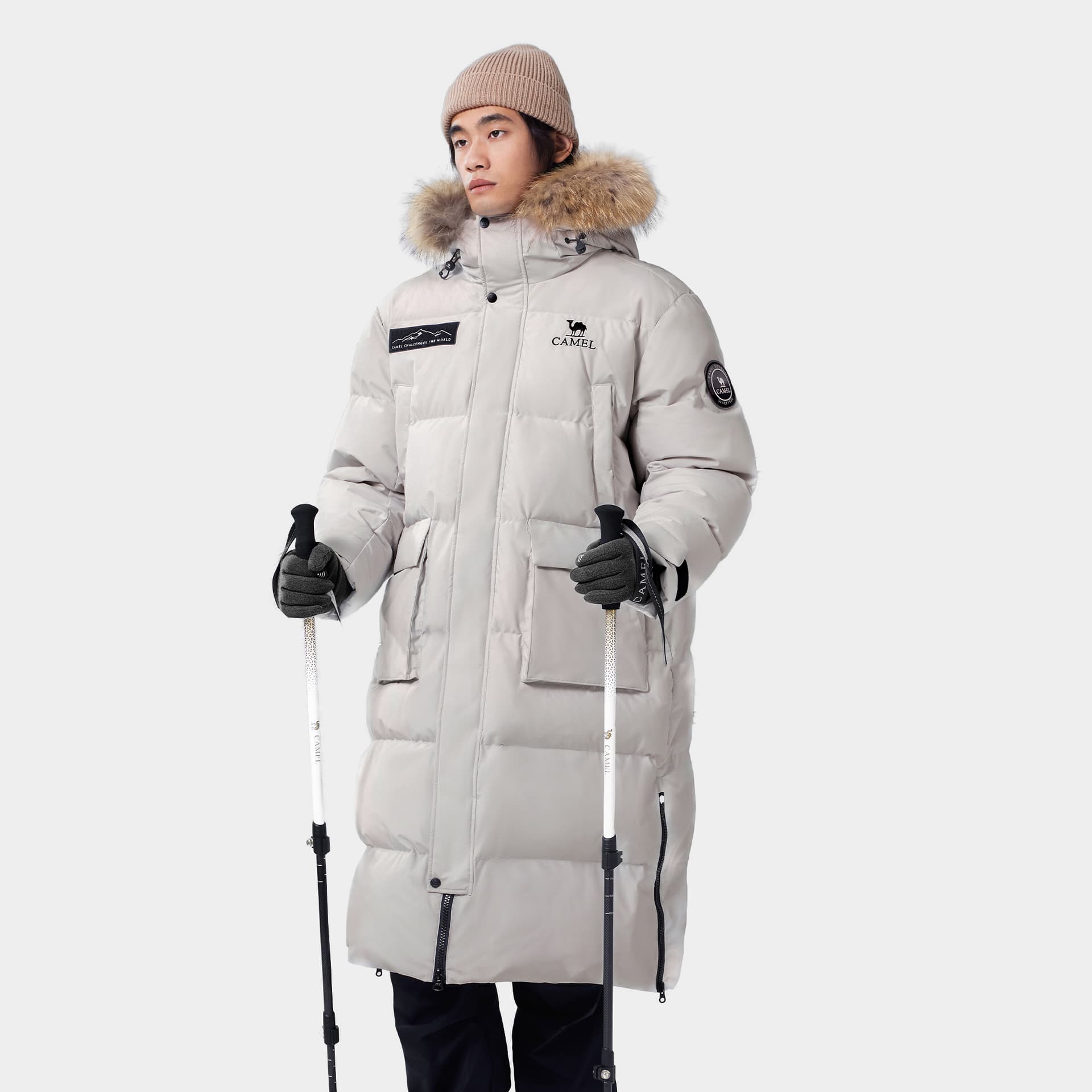 Зимняя куртка Верблюжий цвет Extreme Cold Down Jacket Мужской - изображение 5