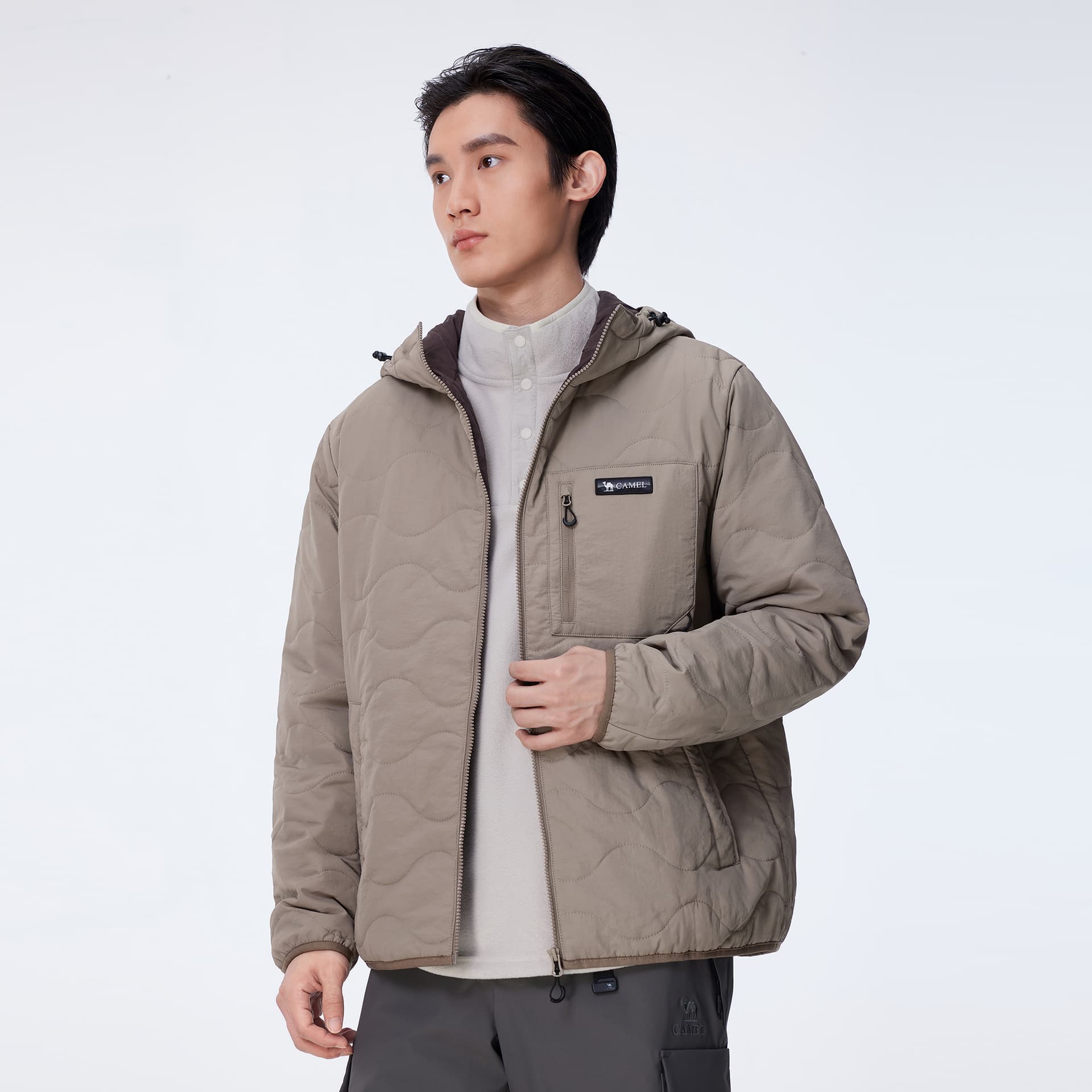 Зимняя куртка пуховик Верблюжий цвет Warm Fleece Collection Мужская хлопковая куртка - изображение 24