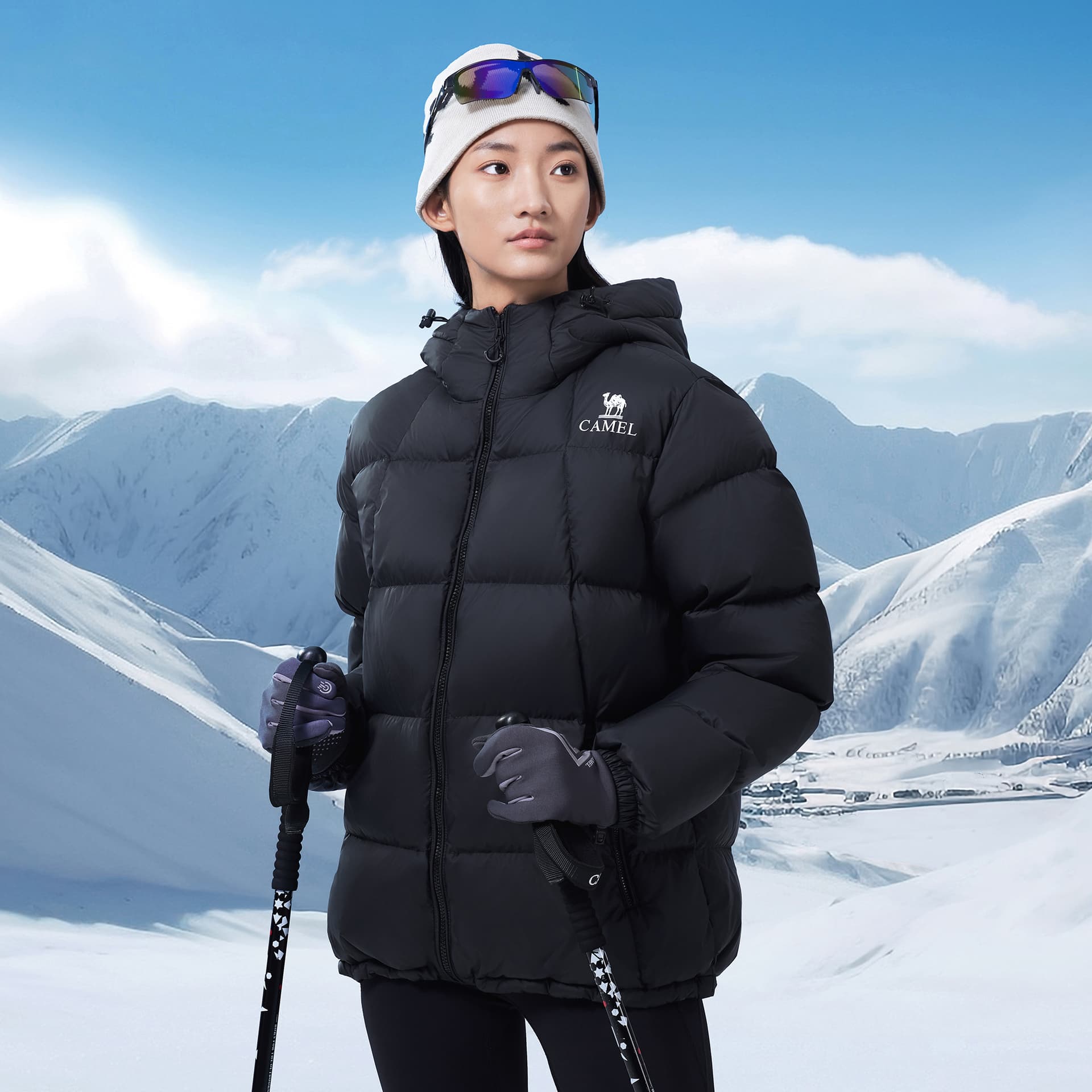 Зимняя куртка CAMEL Far Infrared Heating Unisex Thickened Hooded Down Puffer Jacket with Aerogel Thermal Locking - изображение 6