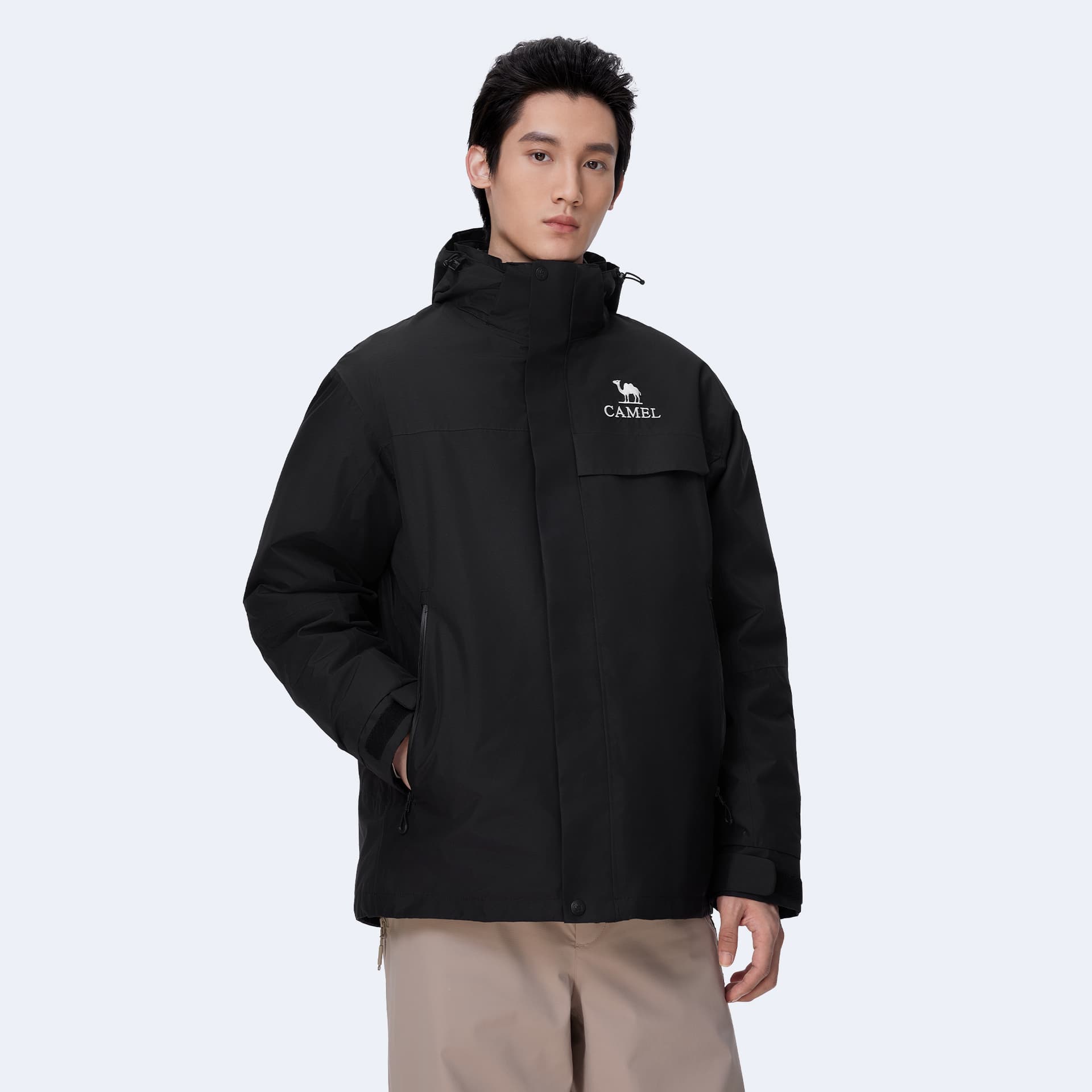Демисезонная куртка CAMEL Outdoor All-Weather NR99 Водонепроницаемый Устойчивый к пятнам Многоцветный Термошерсть Съемный 3 в 1 Ветровка Мужской - изображение 4