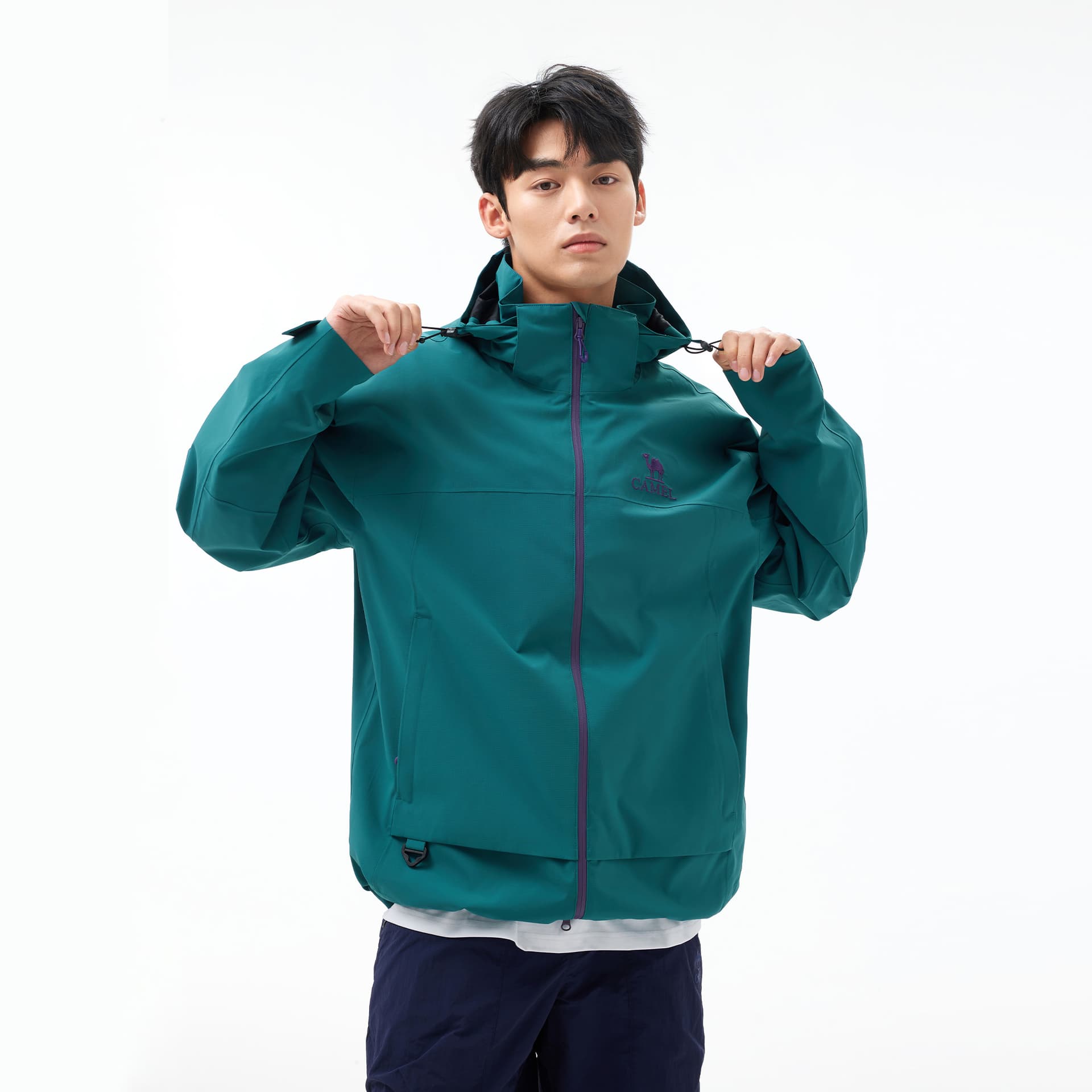 Демисезонная куртка Верблюжий цвет Всё Погода Ветровка Унисекс - изображение 4