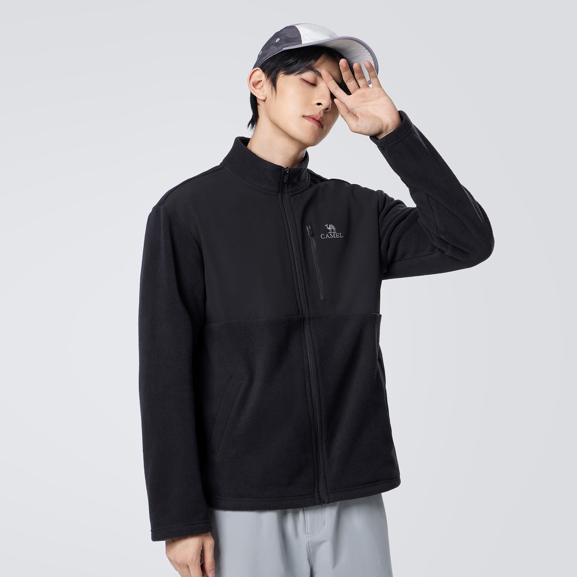 Куртка CAMEL Fleece Series Антистатическая двусторонняя флисовая куртка термозащитная свободный покрой многоцветный унисекс - изображение 5