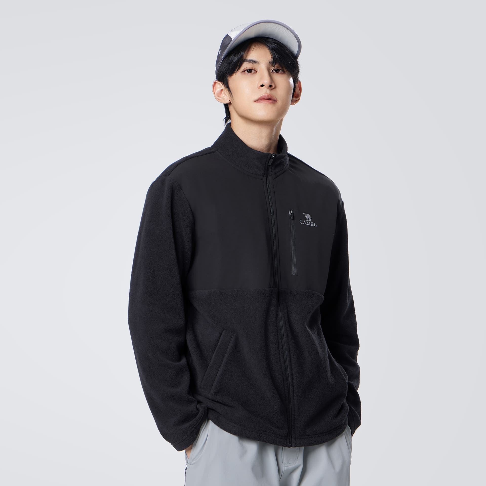 Куртка CAMEL Fleece Series Антистатическая двусторонняя флисовая куртка термозащитная свободный покрой многоцветный унисекс - изображение 4