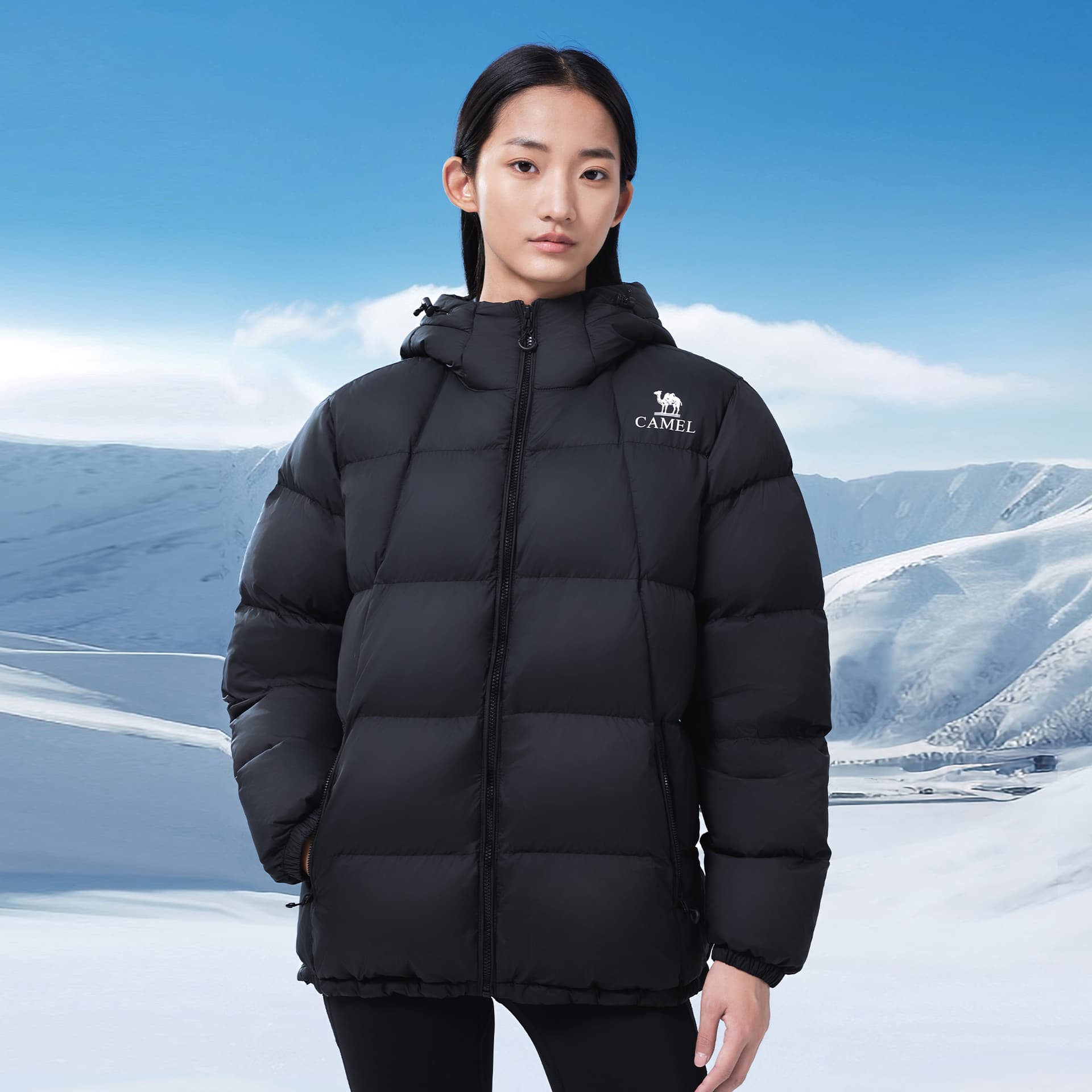 Зимняя куртка CAMEL Far Infrared Heating Unisex Thickened Hooded Down Puffer Jacket with Aerogel Thermal Locking - изображение 4