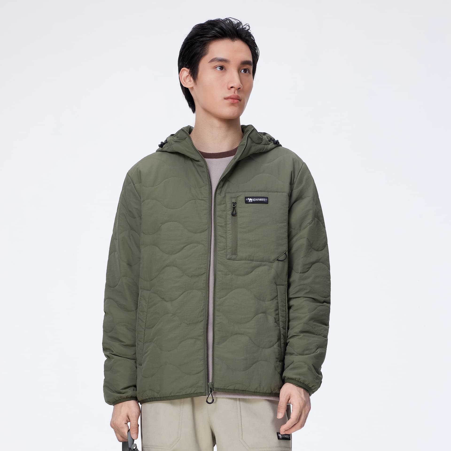 Зимняя куртка пуховик Верблюжий цвет Warm Fleece Collection Мужская хлопковая куртка - изображение 20