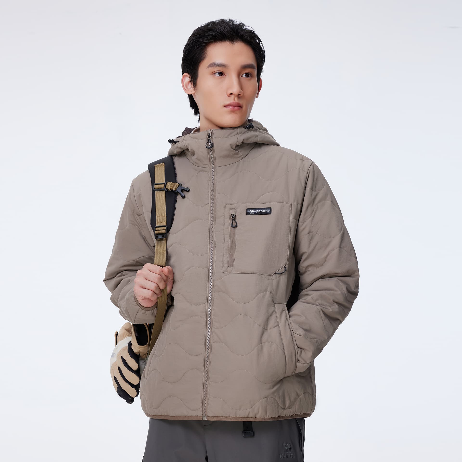 Зимняя куртка пуховик Верблюжий цвет Warm Fleece Collection Мужская хлопковая куртка - изображение 23