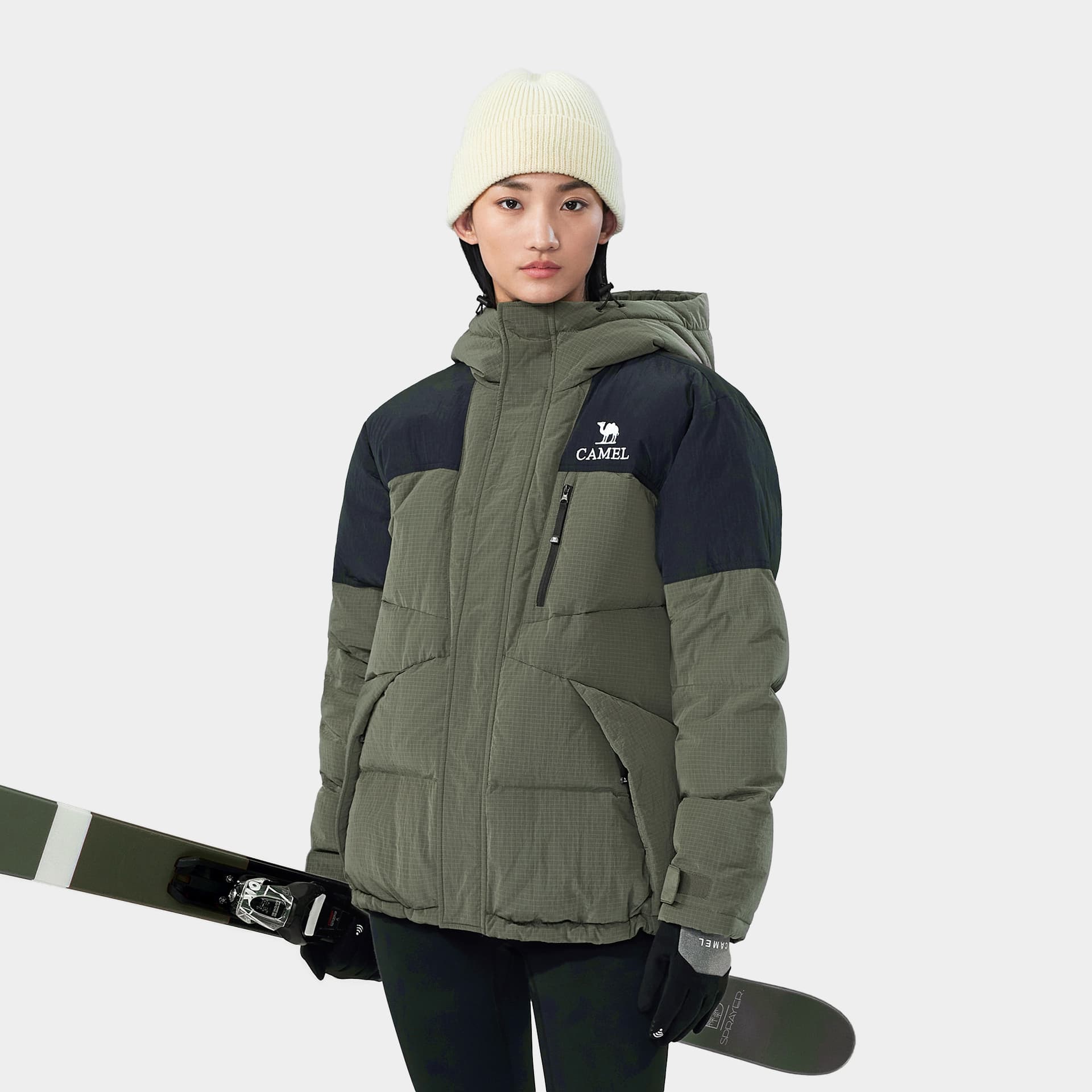 Зимняя куртка Верблюжий цвет Warm Fleece Collection Пуховик Унисекс - изображение 3