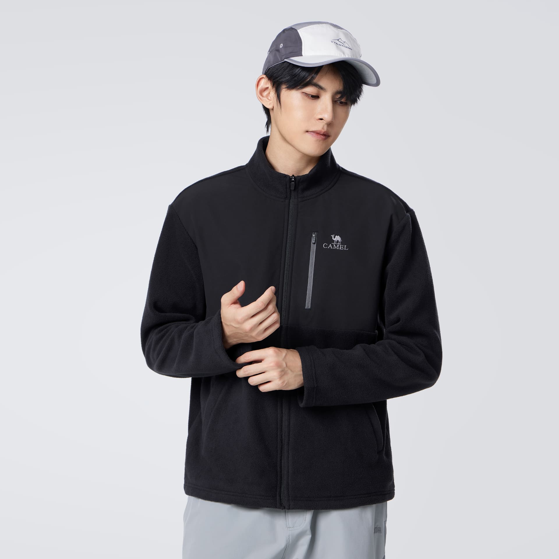 Куртка CAMEL Fleece Series Антистатическая двусторонняя флисовая куртка термозащитная свободный покрой многоцветный унисекс - изображение 6