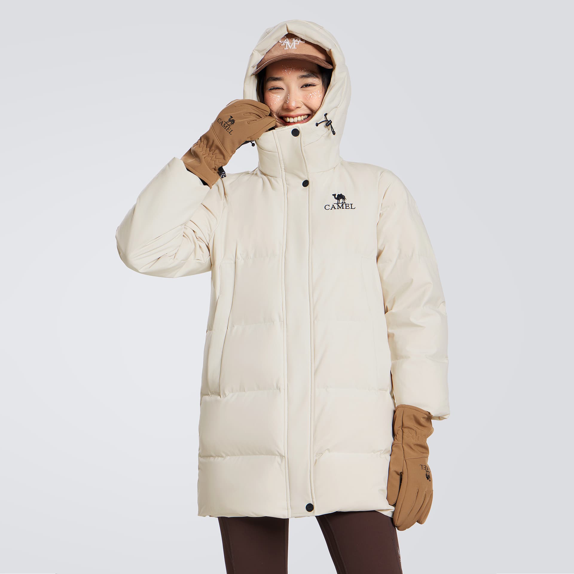 Пуховик Верблюжий цвет Warm Fleece Collection Пуховик Женские - изображение 6