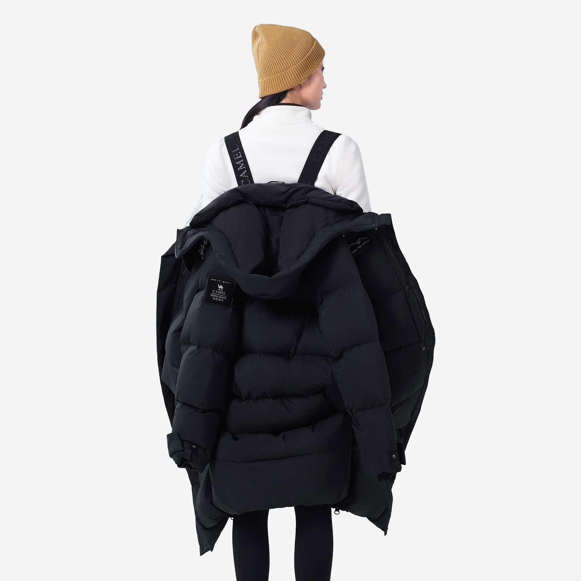 Зимняя куртка Верблюжий цвет Extreme Cold Down Jacket Унисекс - изображение 4