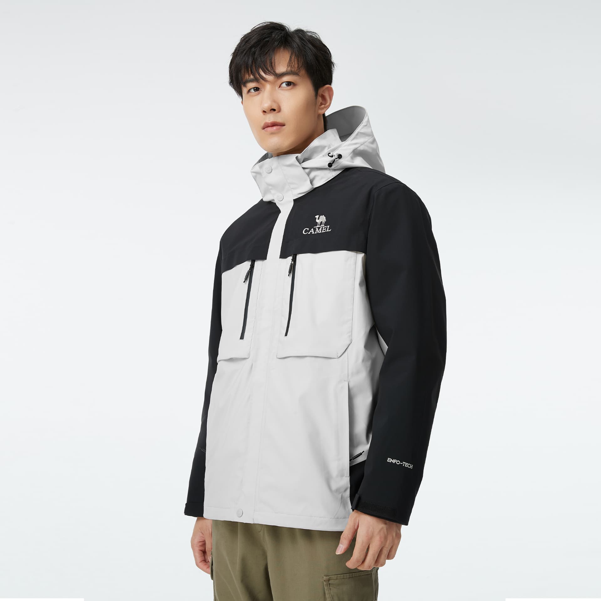 Демисезонная куртка Верблюжий цвет Всё Погода Поход Водонепроницаемый And Ветрозащитный Ветровка Мужской - изображение 6