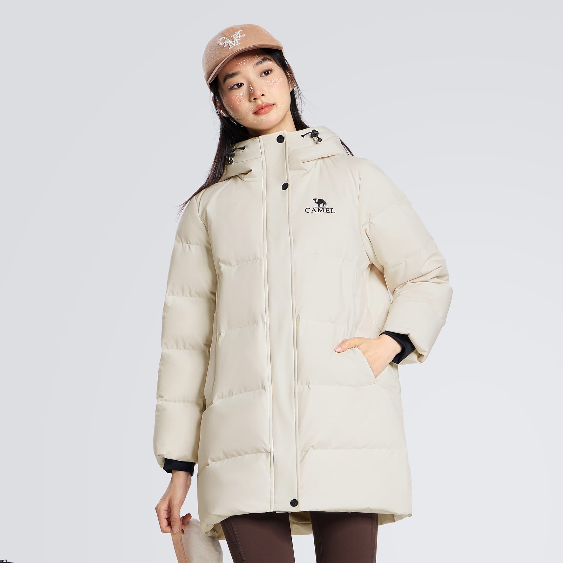 Пуховик Верблюжий цвет Warm Fleece Collection Пуховик Женские - изображение 8
