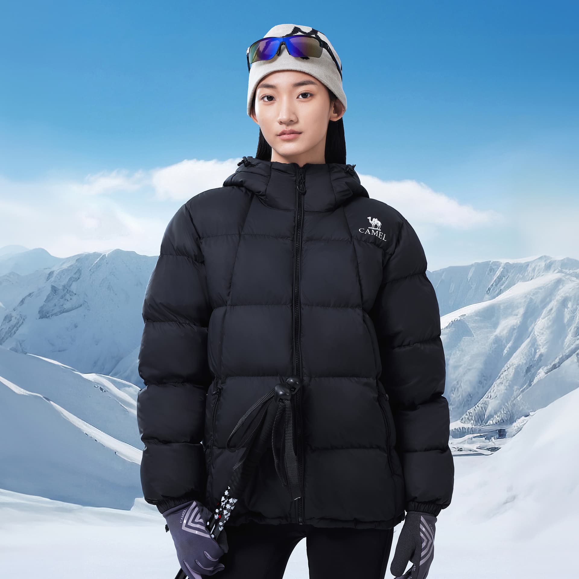 Зимняя куртка CAMEL Far Infrared Heating Unisex Thickened Hooded Down Puffer Jacket with Aerogel Thermal Locking - изображение 3