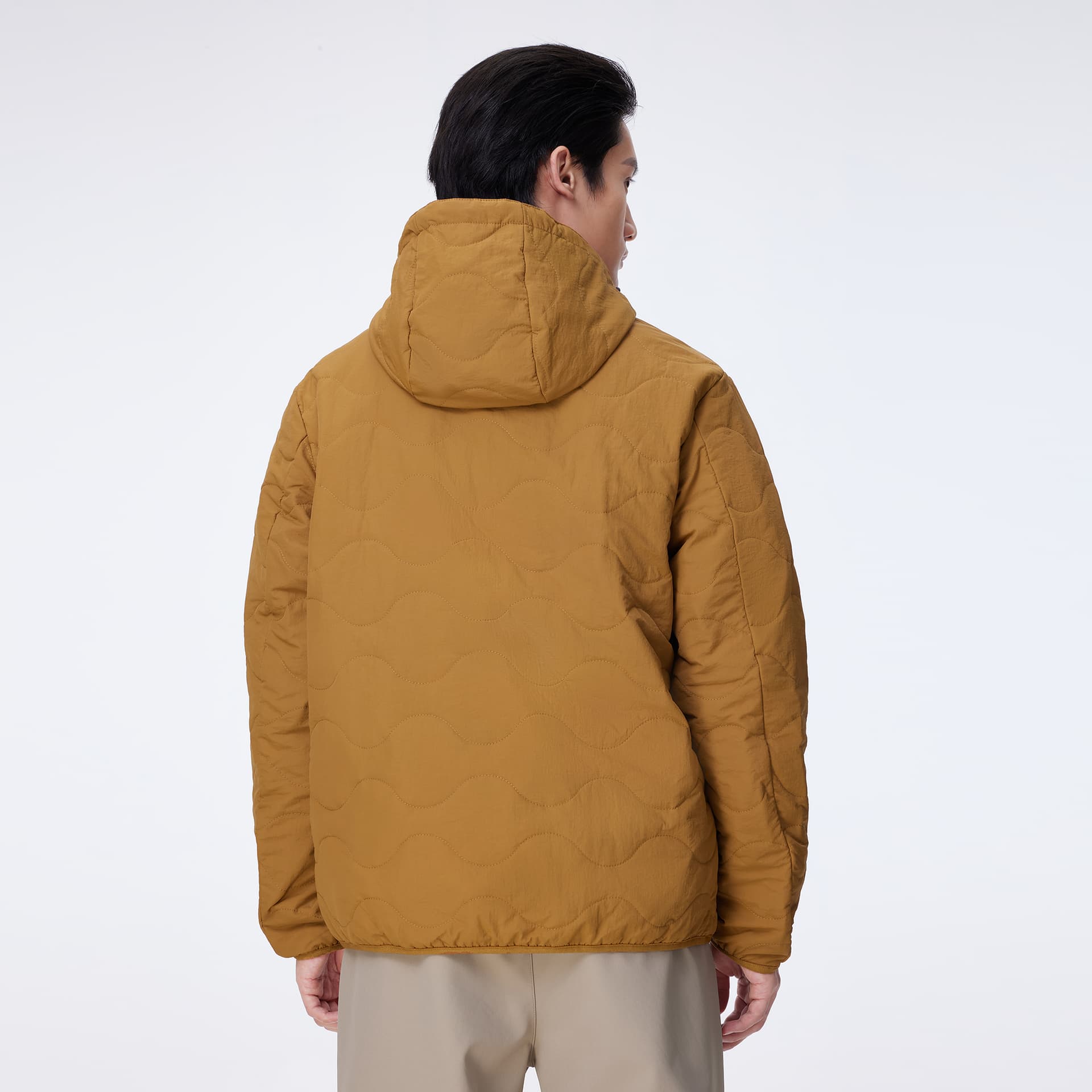 Зимняя куртка пуховик Верблюжий цвет Warm Fleece Collection Мужская хлопковая куртка - изображение 14