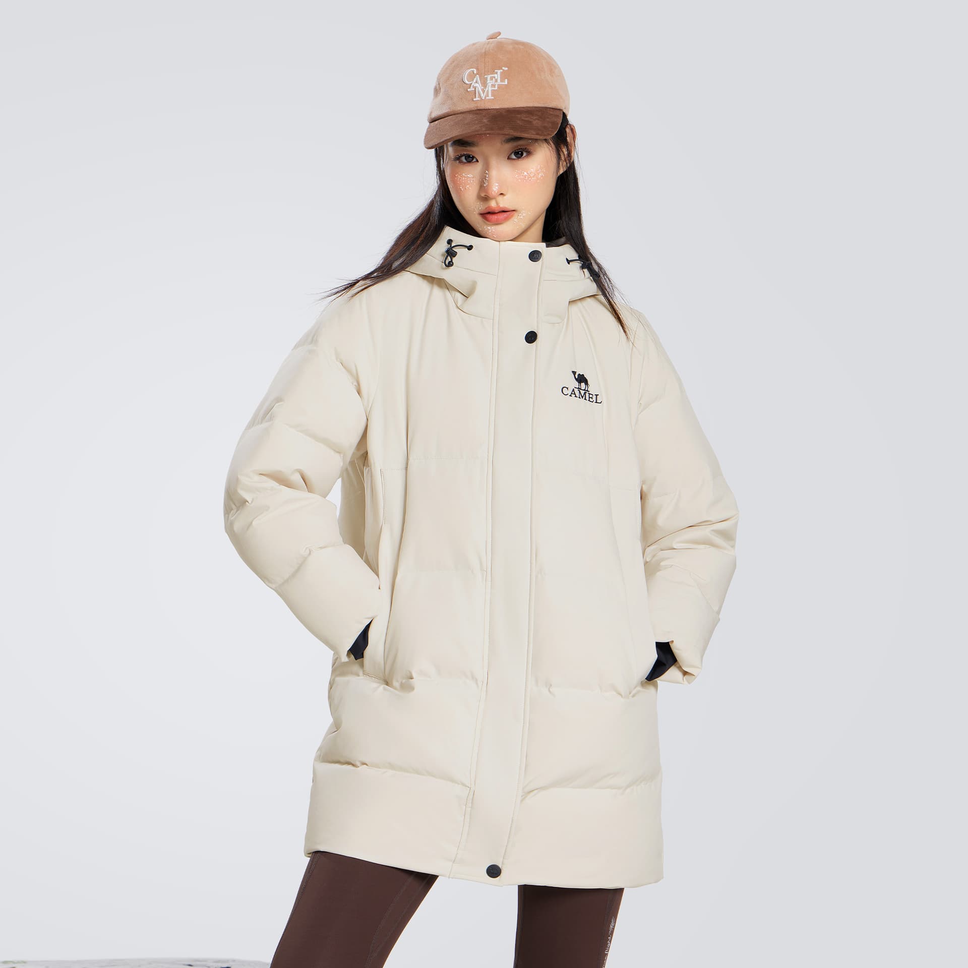 Пуховик Верблюжий цвет Warm Fleece Collection Пуховик Женские - изображение 5