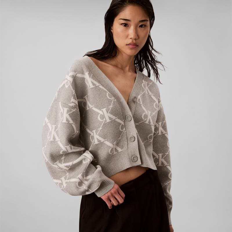 Кофта Calvin Klein P7A Кокос Серый Женский Трикотаж - изображение 7