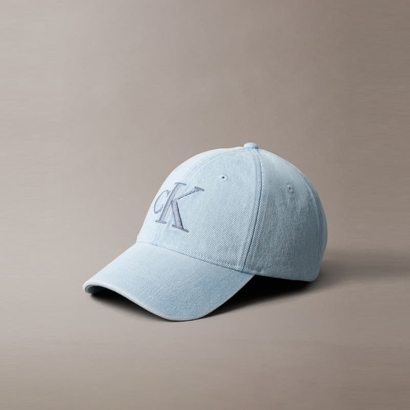 Кепка Calvin Klein Хлопковый Волокно Кепки Унисекс Джинсовый Светло-Синий - изображение 5