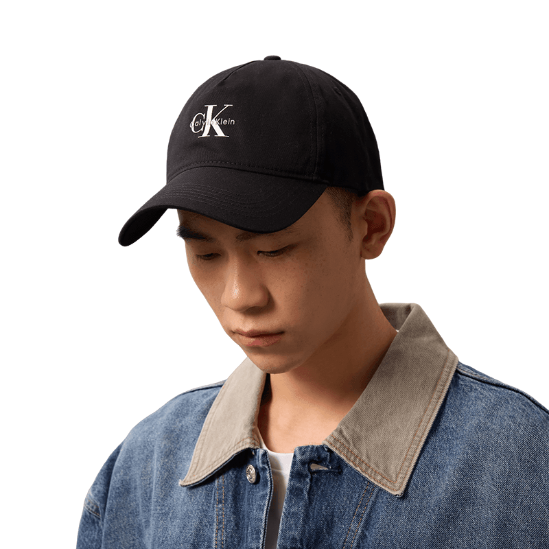 Кепка Calvin Klein Хлопковый Волокно Бейсболки Унисекс Космический Черный - изображение 7