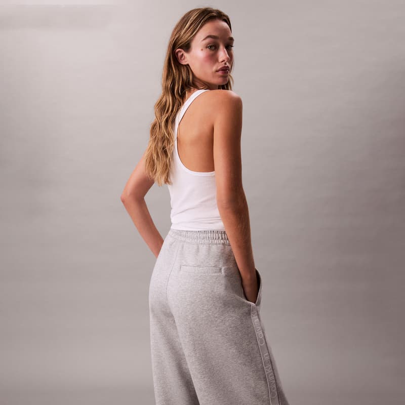 Штаны Calvin Klein Джинсы Жаккардовый трикотаж Текстильный ремень С флисовой подкладкой Прямой крой - изображение 8