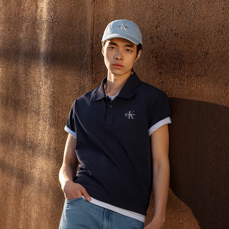 Кепка Calvin Klein Хлопковый Волокно Кепки Унисекс Джинсовый Светло-Синий - изображение 7