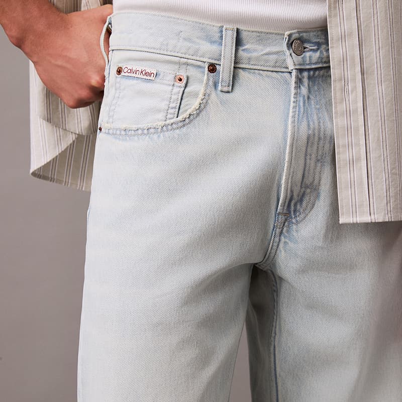 Штаны CALVIN KLEIN SS25 Джинсы Мужские Джинсовые Светло-Синие - изображение 6
