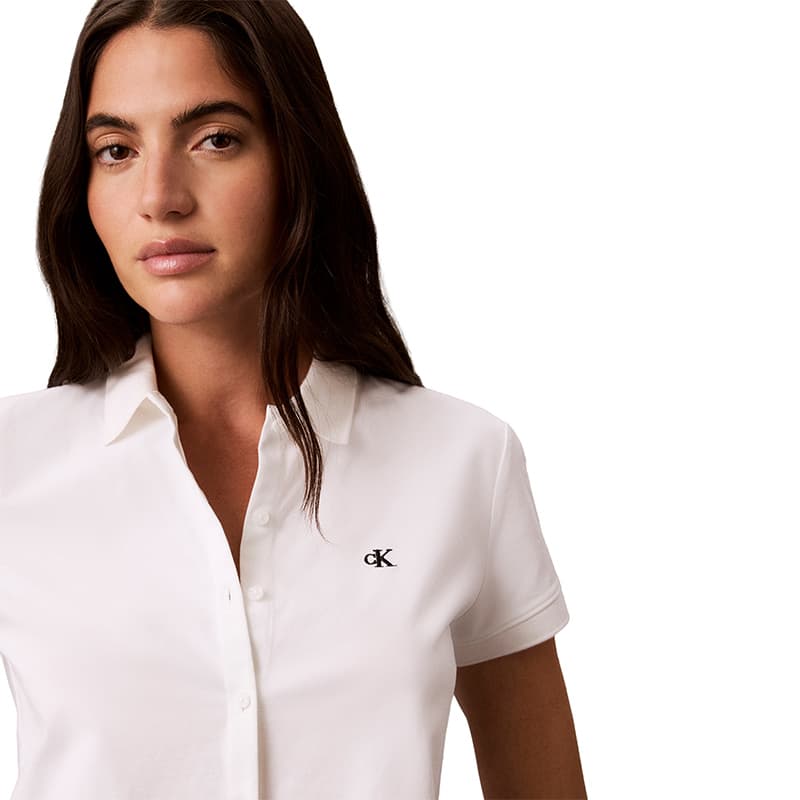 Calvin Klein YAF Moon Белая Женская Поло - изображение 4