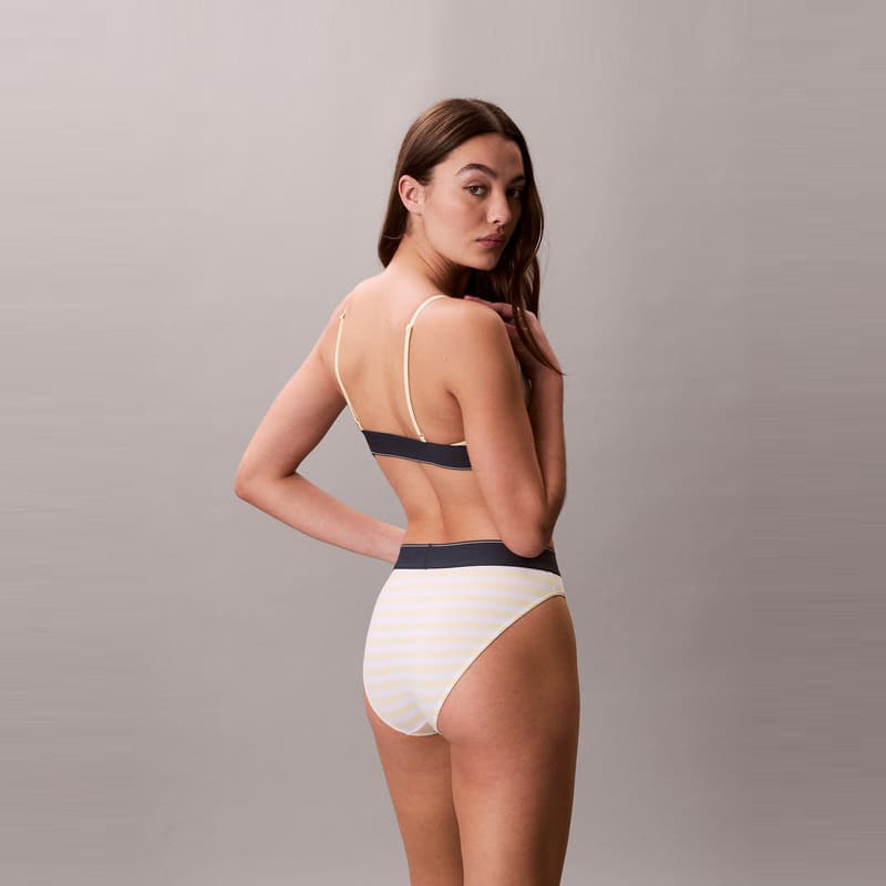 Трусы Calvin Klein 6WC Желтый Белый Полосы Женские Трусики-бикини - изображение 4