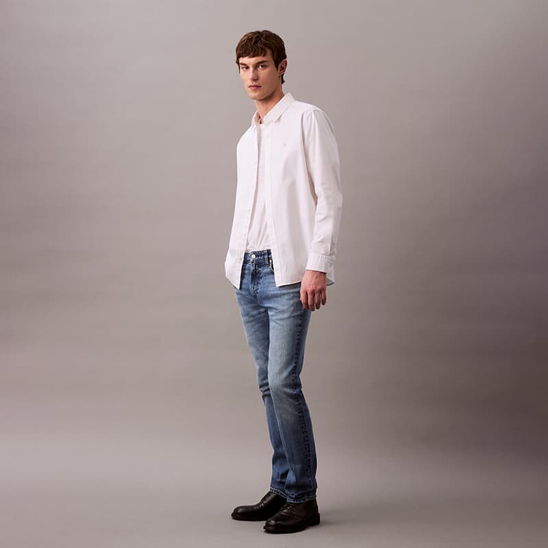 Штаны Calvin Klein Джинсы Мужские RD9 Джинсовый Светло-Синий - изображение 5