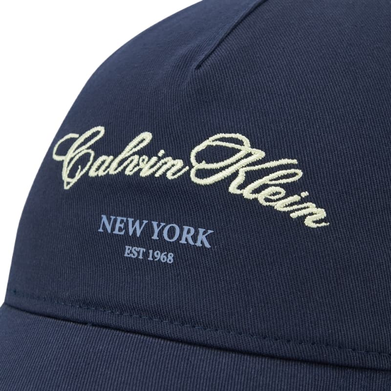 Кепка Calvin Klein Хлопковый Волокно Кепки Унисекс Темно-Синий - изображение 3
