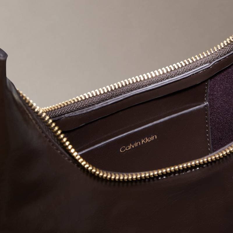 Мини-сумка calvin klein Смешанный материал Сумки через плечо Средний Женские Мокко - изображение 7