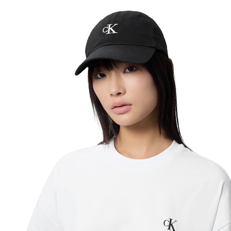 Кепка Calvin Klein Хлопковый Волокно Бейсболки Унисекс Космический Черный - изображение 6