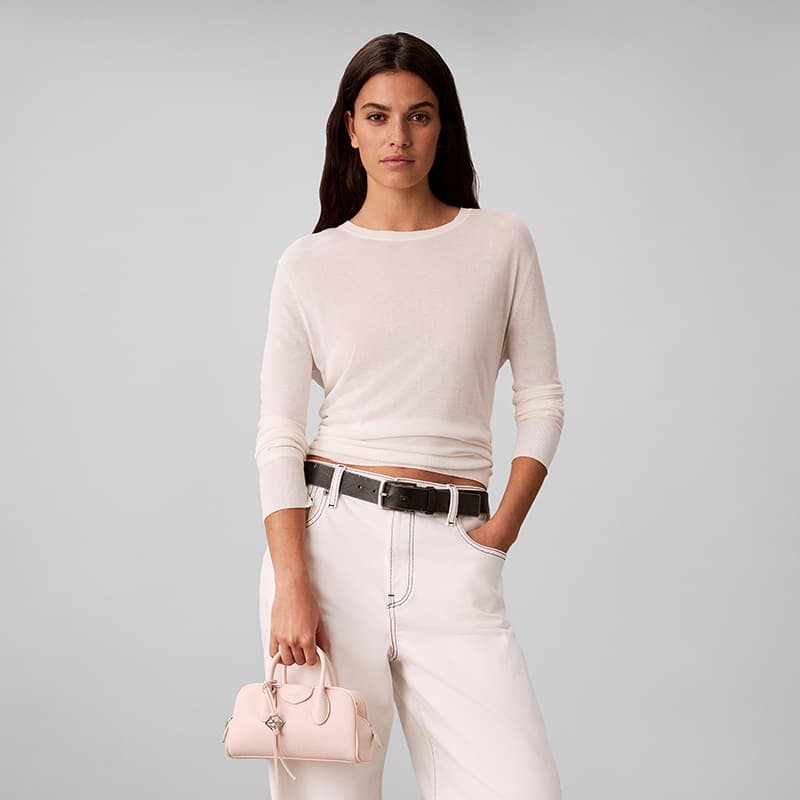 Сумка calvin klein Синтетический материал Сумка через плечо Сумки Женские Розовый цвет пиона - изображение 7