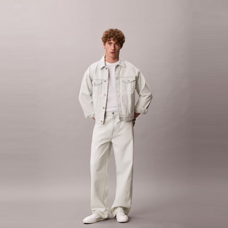 Штаны Calvin Klein Wide Leg Version VOL-Деним Белый Мужской Джинсы - изображение 3