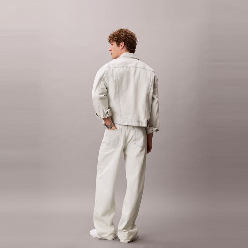Штаны Calvin Klein Wide Leg Version VOL-Деним Белый Мужской Джинсы - изображение 4