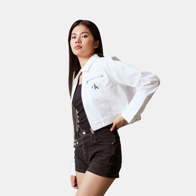 Куртка CALVIN KLEIN Куртка Женская Белая Деним - изображение 4