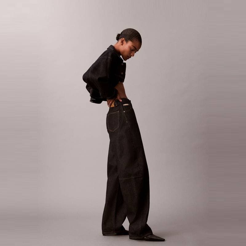 Джинсы Calvin Klein Cocoon Silhouette Edition YXW Темно-синий деним Женские Джинсы - изображение 6