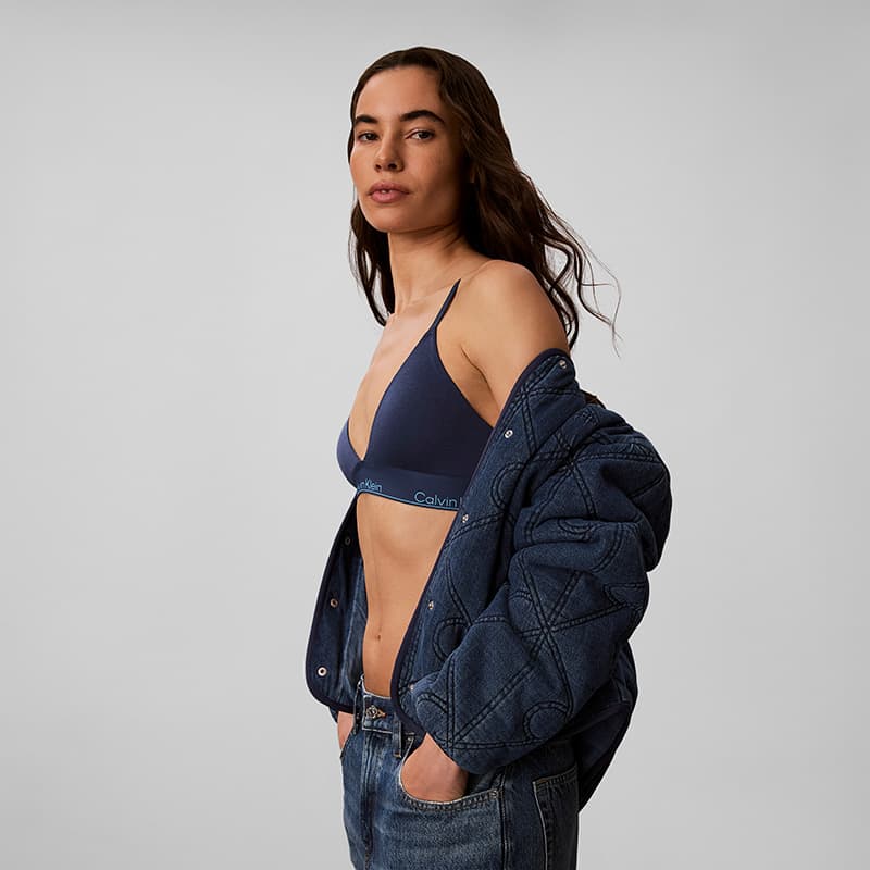 Calvin Klein JMN Джинсовый Синий Женский Синтепон Куртка - изображение 4
