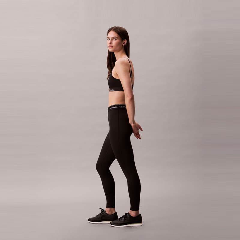 Штаны Calvin Klein SS25 Вязаные Спортивные Штаны Женские Космос Черный - изображение 5